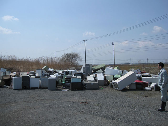 Temporary disaster waste place