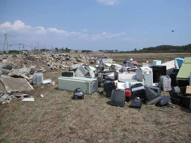 Temporary disaster waste place
