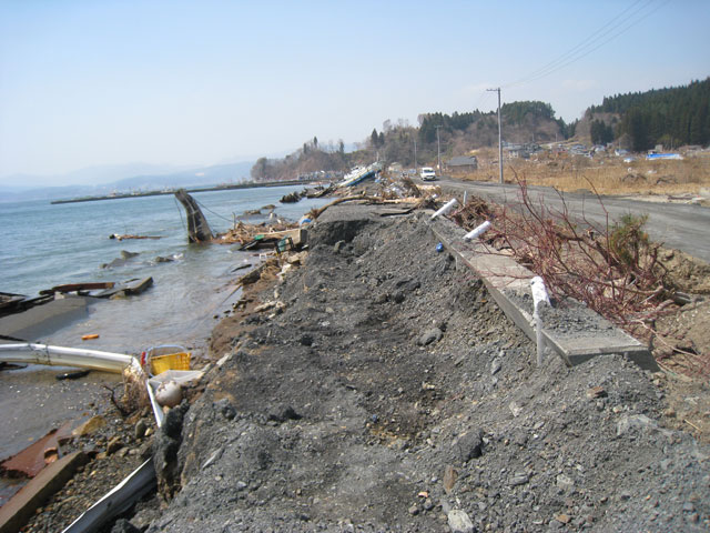 織笠地区 震災前後の写真