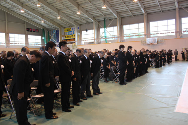 Tagajo memorial service of Great East Japan Earthquake