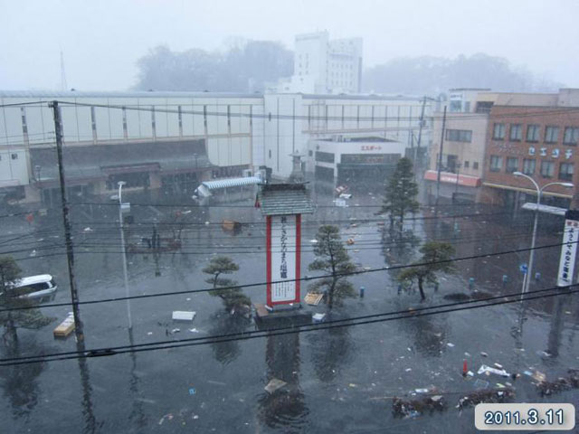Damage / Near Honshiogama station / Tsunami 