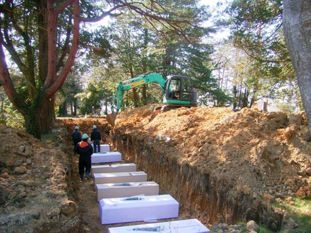 Ishinomaki / Temporary burial