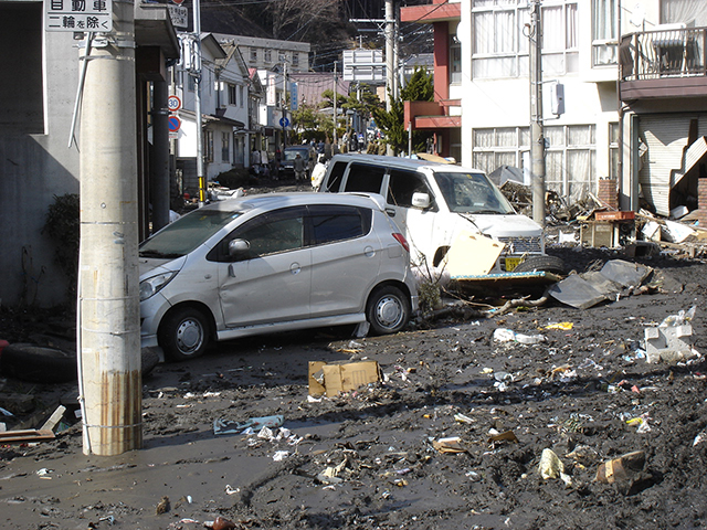 Damage Iwate Office of Rivers and National Highways / Kamaishi / Damaged state / Rubble
