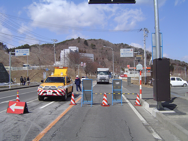 Damage Atago crossing of route45 in Miyako