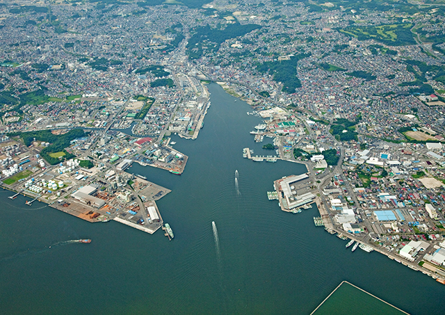 Harbor Shiogama port / Shiogama port area