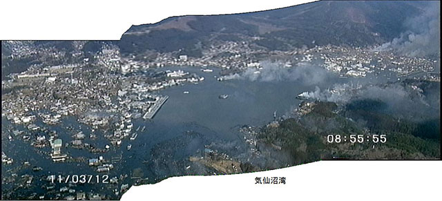 Kesennuma port / Sequence photographs / Filiming date 12 Mar