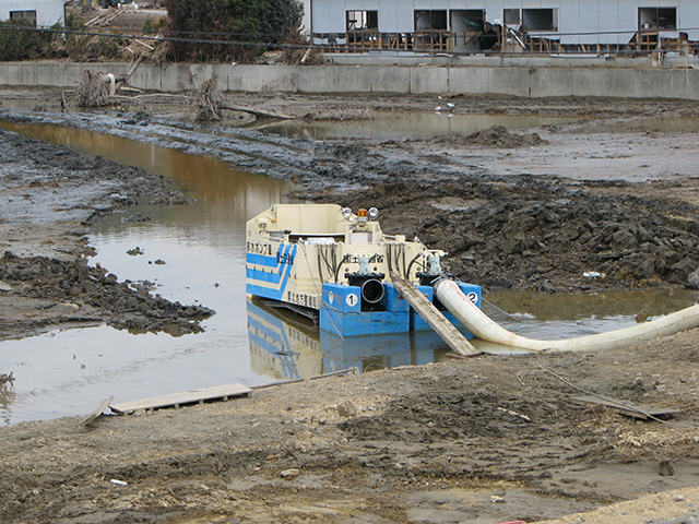 釜谷 被害 排水ポンプ