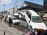 Miyagi Tagajo Damaged vehicle