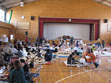 Miyagi Rifu Evacuation center / Gymnasium of elementary school