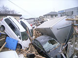 Miyagi Sendai Damaged vehicle 