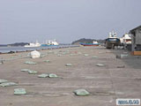 Miyagi Shiogama Damage / Harbor / Near quay of Shiogama port