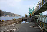 Iwate Kamaishi Harbor Nippon steel minamiasanbashi / After Damage