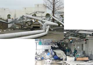 ガス局港工場は甚大な被害を受けたが、新潟からのパイプラインを使い順次供給を開始