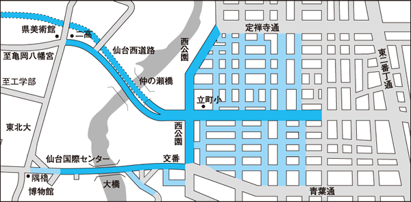 地図：七夕花火祭の交通規制