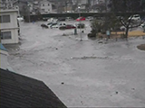 東北技術事務所屋上からの津波映像