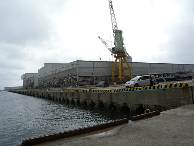 Harbor / Kuji port Hanzaki / Damaged state