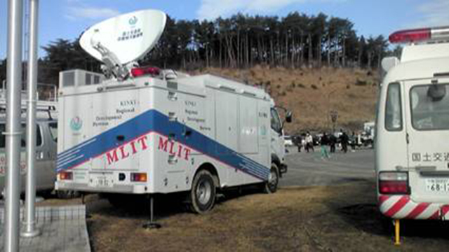Satellite communication vehicle Minamisanriku
