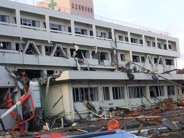 Damage Shizugawa public hospital