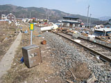 Iwate Yamada Orikasa area Photograph of before and after earthquake / Railway