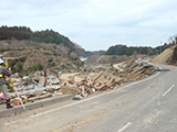Miyagi Minamisanriku Damage This side of Yokotsubashi, R398