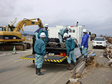 Fukushima Soma Fukushima / Search in Isobe, Soma / Fukushima drainage pumper vehicle
