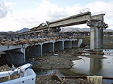Miyagi Kesennuma R45 / Kesennuma / Sodeogawaba bridge / (Walkway of the bridge flowed) 